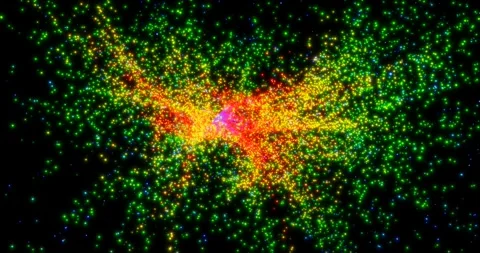 Multicolored glitter 3d animation Stock Footage 155071044
