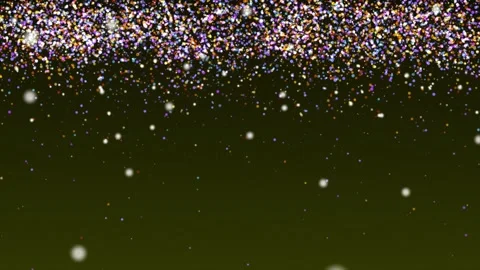 Multicolored Glitter Particles Falling as Festive Rain Stock Footage 339782464