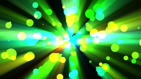 Multicolored Globes Circles Bubbles Rays Swarm Abstract Motion Background Loop 3 Stock Footage 76575611