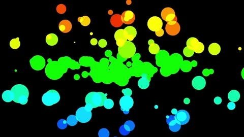 Multicolored Globes Circles Bubbles Swarm Abstract Motion Background Loop 2 Stock Footage 76574645