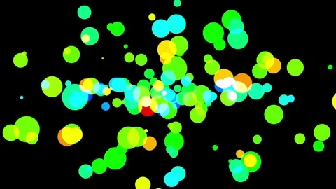 Multicolored Globes Circles Bubbles Swarm Abstract Motion Background Loop 3 Stock-Footage 76574861