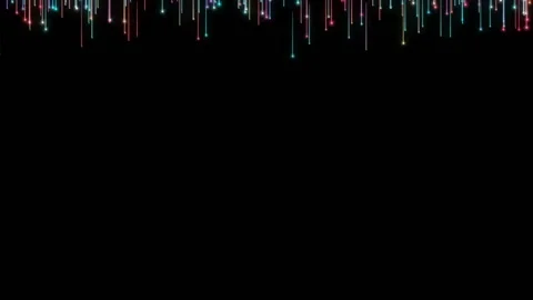 Multicolored glow. Shining rain. Falling particles. Stock Footage 95181014