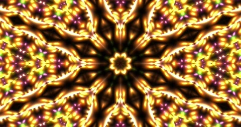 Multicolored glowing kaleidoscope Stock Footage 142366736