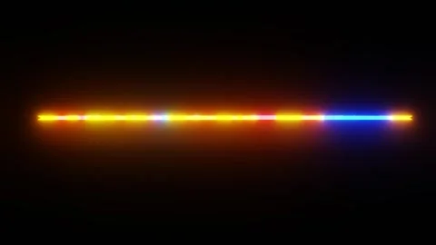 Multicolored glowing line on black background. 3d render looped animation Stock Footage 305157498