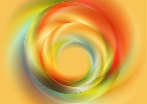 Multicolored glowing smooth circles abstract modern glossy background イラスト素材