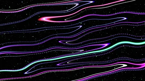 Multicolored glowing waves Stock Footage 167557322