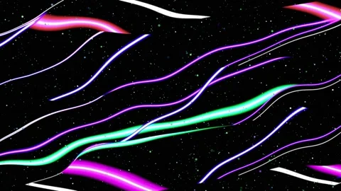 Multicolored glowing waves Stock Footage 167557329