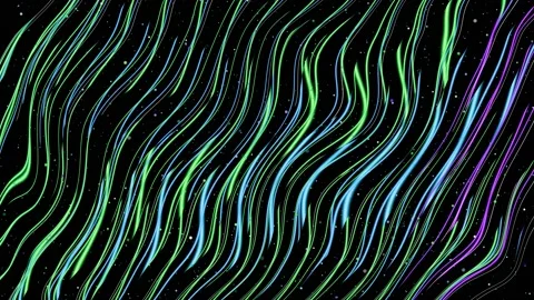 Multicolored glowing waves Stock Footage 167557507