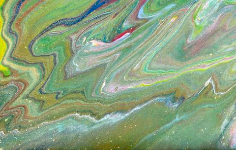 Multicolored gold marbling pattern. Golden marble liquid texture. Stock Illustration