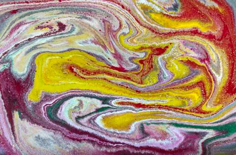 Multicolored gold marbling pattern. Golden marble liquid texture. Illustrazione stock