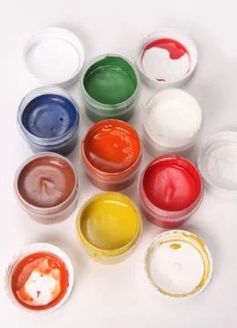 Multicolored gouache Stock Photos