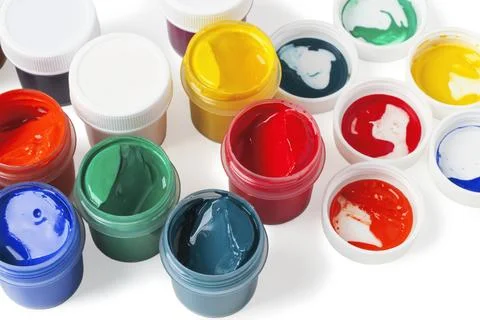 Multicolored gouache Stock Photos
