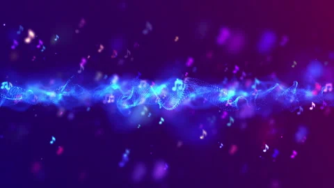 Multicolored Gradient Abstract Music Wave Background Stock Footage 338446596