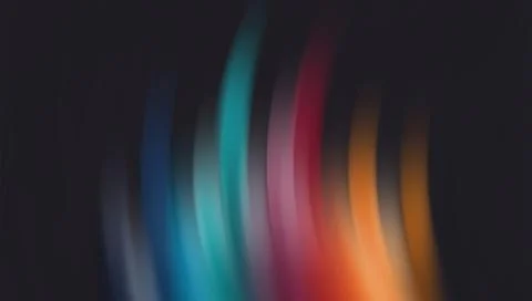 Multicolored gradient light streaks on dark background Иллюстрация