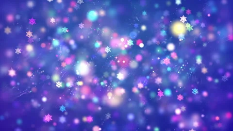Multicolored Gradient Snowflakes Abstract Background Stock Footage 338446495