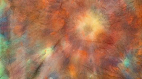 Multicolored gradient tie dye fabric surface Stock Photos