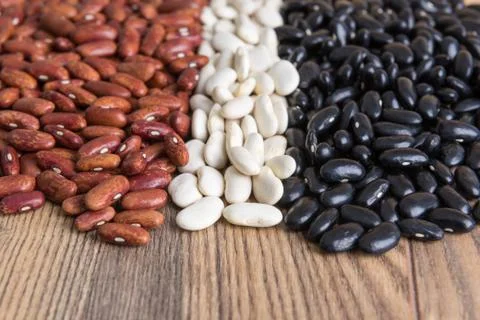 Multicolored grains beans Stock Photos