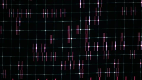 Multicolored grid pattern with lights. Stock Footage 340035720