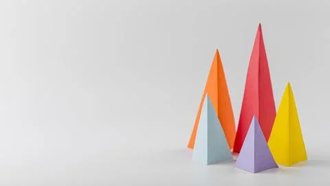 Multicolored growth cones with copy space 스톡 사진