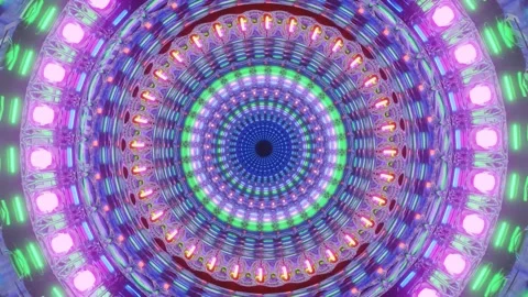 Multicolored high tech neon hole Stock Footage 160549462