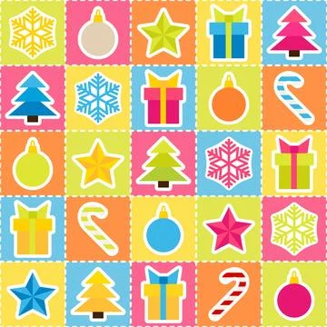 Multicolored holiday background. Seamless pattern Stock Illustration
