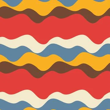 Multicolored Horizontal Wavy Ripple Pattern Background Stock Illustration