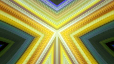 Multicolored hypnotic kaleidoscope matrix form chaos illusion lines Video stock 163624267