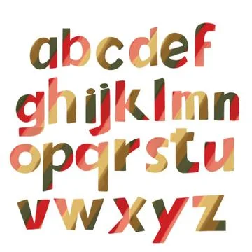 Multicolored image of the alphabet on a white background Stock Illustration