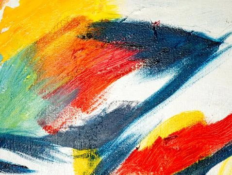 Multicolored image, made with a brush and paints. Stock Photos