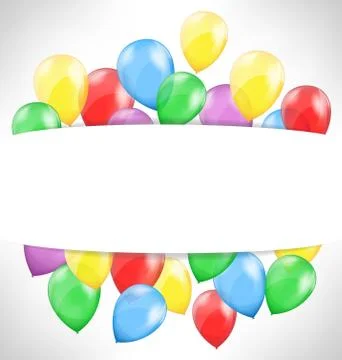 Multicolored inflatable air balls with frame on grayscale Stock-Illustration