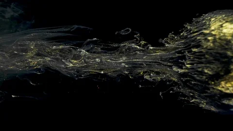 Multicolored ink paint slowly flows from the ball Stock Footage 104139114