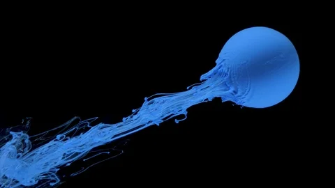 Multicolored ink paint slowly flows from the ball Stock-Footage 104173134