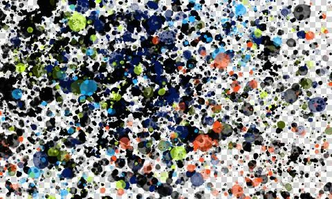 The multicolored ink splashes Stock Illustration