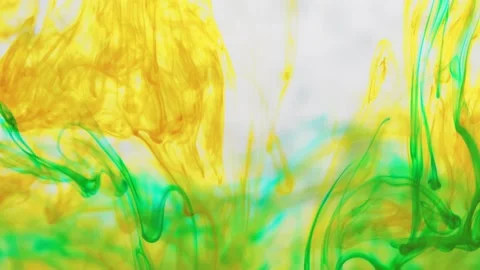Multicolored inks spreading in water, forming whimsical patterns Video stock 246847240