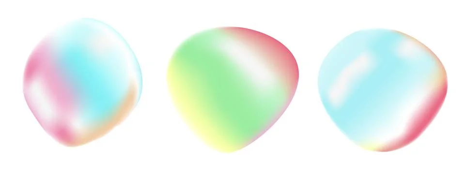 Multicolored isolated bubbles Stock Illustration