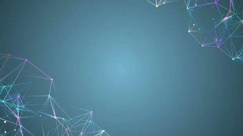 Multicolored joints.3D animation showing multi core processing and data points Stock Footage 103120661