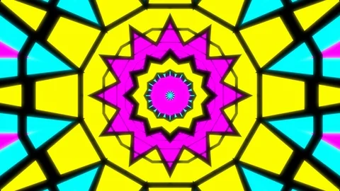 Multicolored kaleidoscope in motion. Stock Footage 121608206