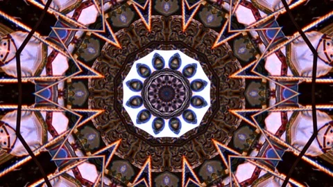 Multicolored kaleidoscope in motion. Stock Footage 121614560