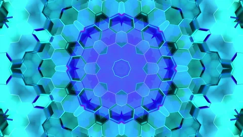Multicolored Kaleidoscope Sequence Patterns Stock Footage 120984914