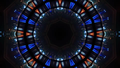 Multicolored Kaleidoscope Sequence Patterns Stock Footage 120992408