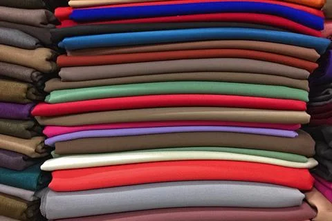 Multicolored knitted fabric Stock Photos
