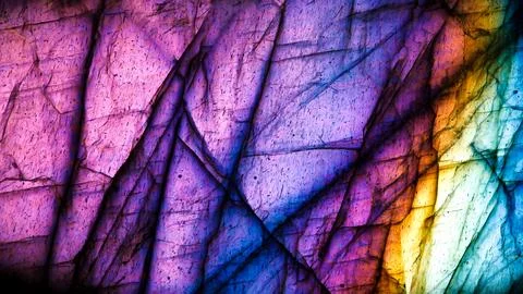Multicolored labradorite iridescence Foto stock