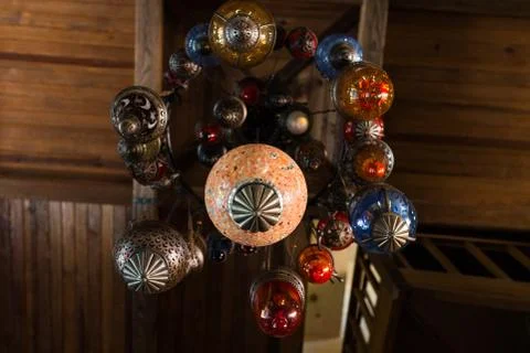 Multicolored lanterns Stock Photos