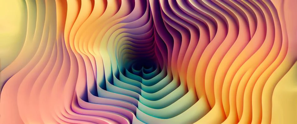 Multicolored Layered Shapes Background Stock Illustration