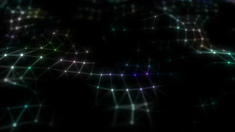 Multicolored led lights.Digital global network and data connections. Artificial Stock Footage 108128028