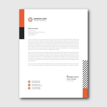 Multicolored letterhead document paper template in trendy low poly style-fo.. Stock Illustration