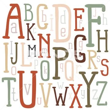 Multicolored letters Stock Illustration