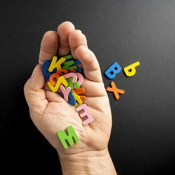 Multicolored letters Stock-Fotos