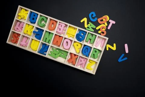 Multicolored letters 스톡 사진