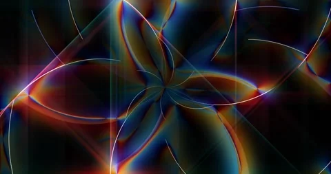 Multicolored light beams form patterns Stock Footage 285498549